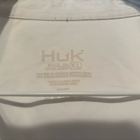 Huk White Fishing or Hiking Button Down Shirt, Men's X-Large - Picture 2 of 5